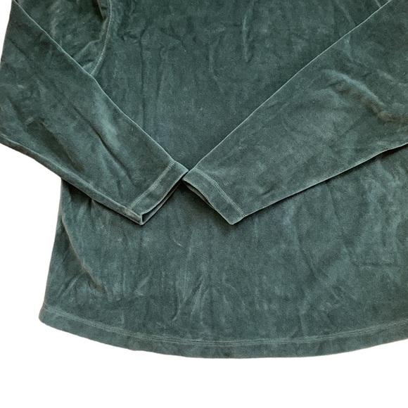 Eddie Bauer Green Velour Loose Fit Long Sleeve Top Size XL - Picture 3 of 4